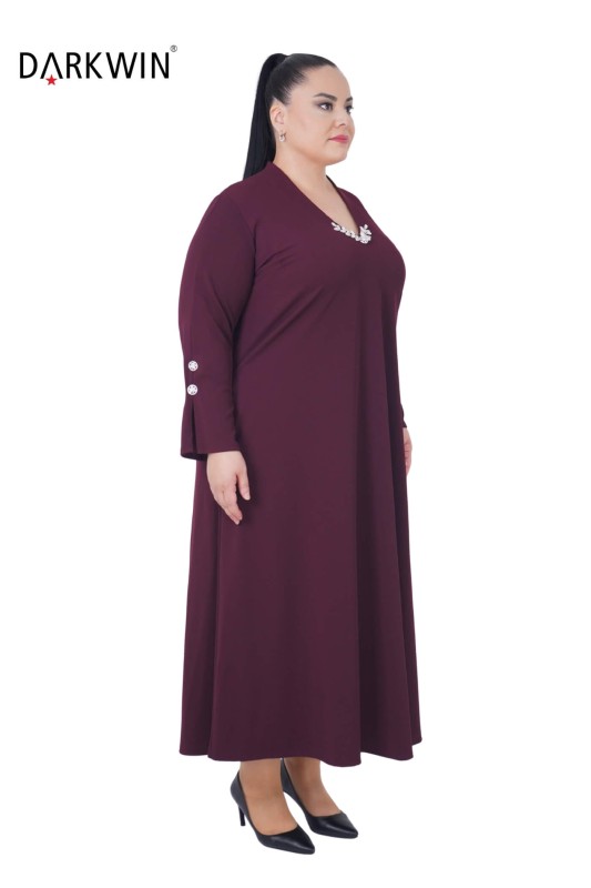 B3720 DARKWIN ELBİSE BORDO - DARKWIN (1)