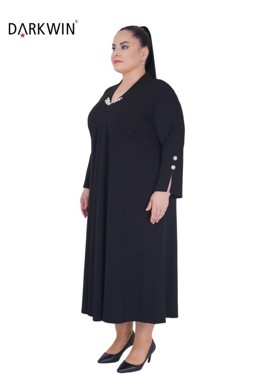 DARKWIN - B3720 DARKWIN ELBİSE SIYAH (1)