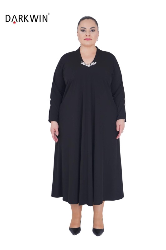 DARKWIN - B3720 DARKWIN ELBİSE SIYAH