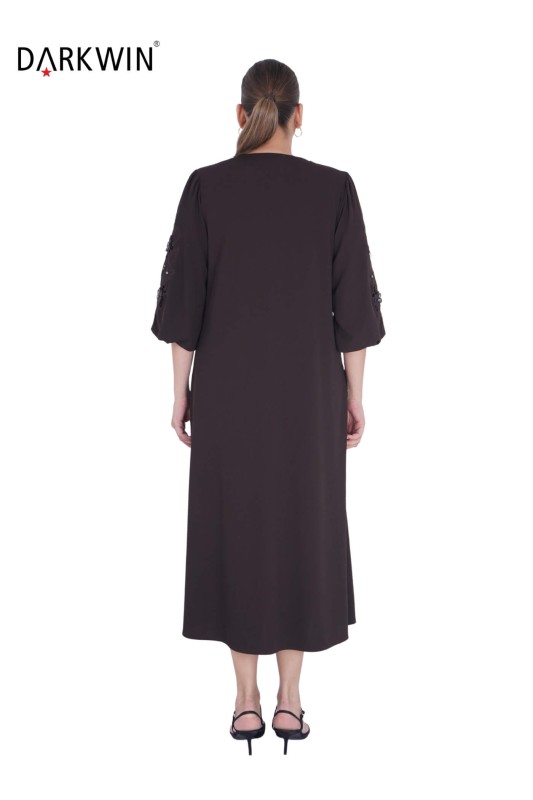 B3726 DARKWIN ELBİSE KAHVE - Thumbnail