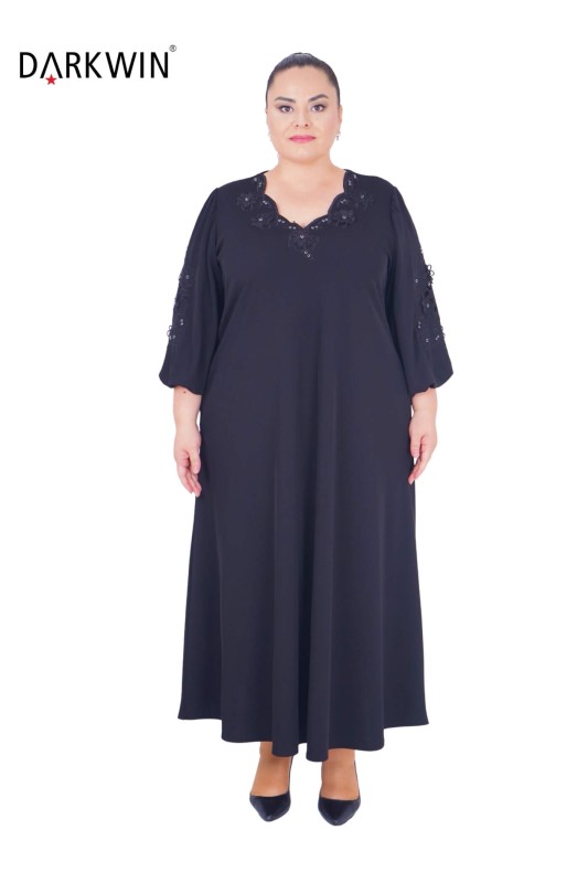 DARKWIN - B3726 DARKWIN ELBİSE SIYAH