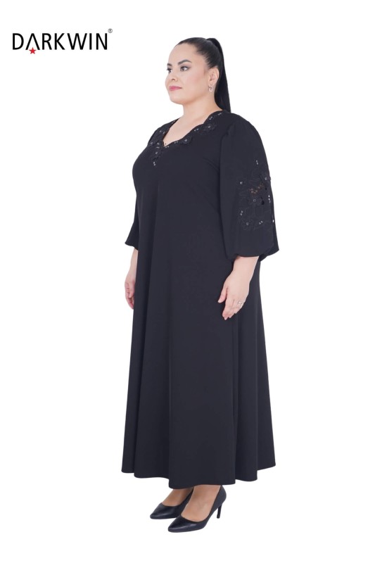 DARKWIN - B3726 DARKWIN ELBİSE SIYAH (1)