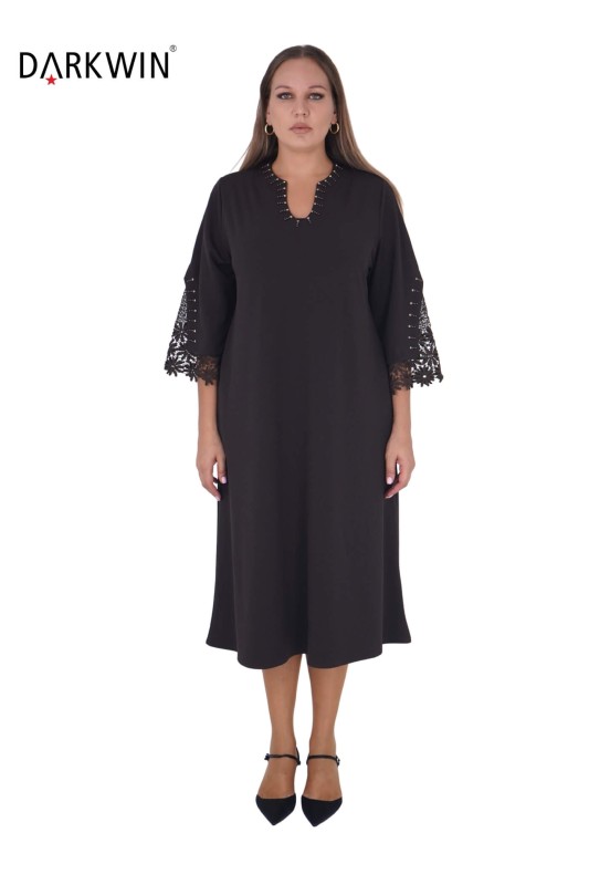 B3732 DARKWIN ELBİSE KAHVE - Thumbnail