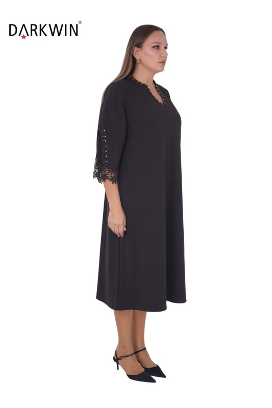 B3732 DARKWIN ELBİSE KAHVE - Thumbnail