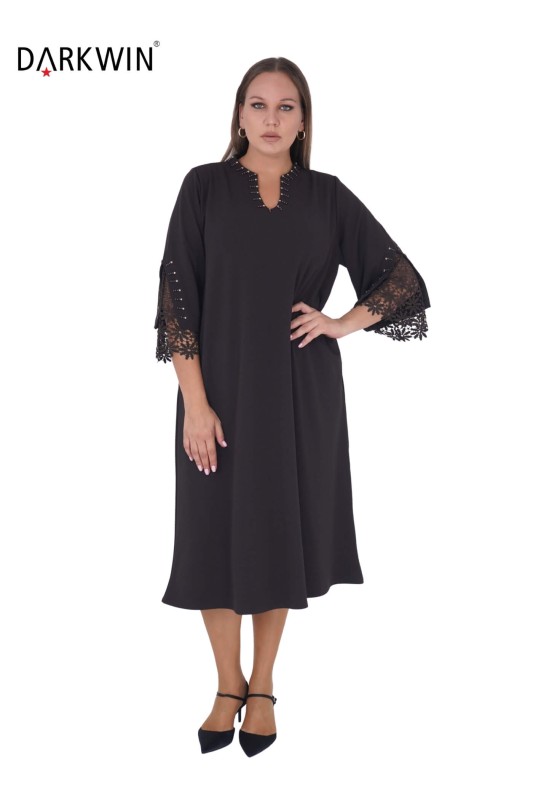 B3732 DARKWIN ELBİSE KAHVE - Thumbnail