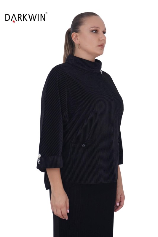 DARKWIN - B3759 DARKWIN BLUZ SIYAH (1) DARKWIN - B3759 DARKWIN BLUZ SIYAH (1)