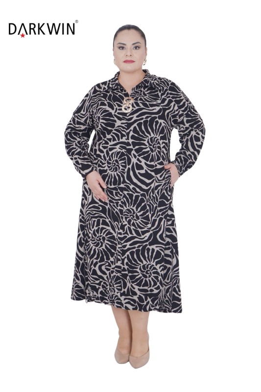 B3765 DARKWIN ELBİSE SIYAH - Thumbnail