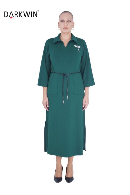 B3776 DARKWIN ELBİSE ZUMRUT - DARKWIN