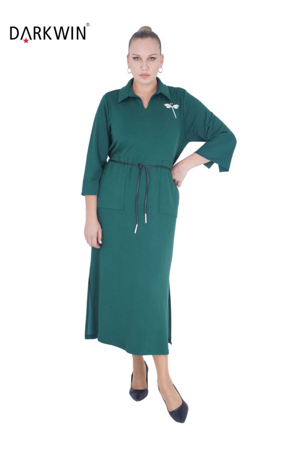 B3776 DARKWIN ELBİSE ZUMRUT - 4
