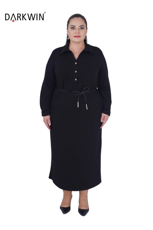 DARKWIN - B3785 DARKWIN ELBİSE SIYAH