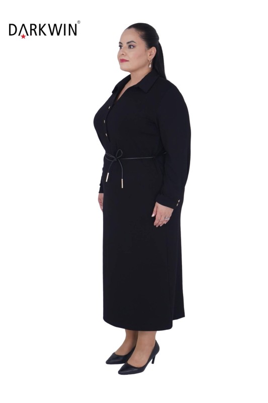 DARKWIN - B3785 DARKWIN ELBİSE SIYAH (1)