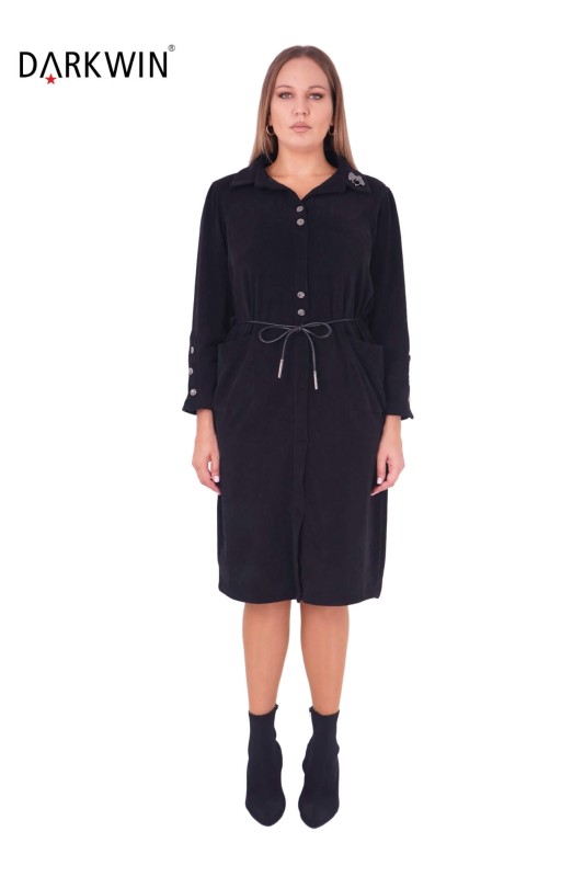 DARKWIN - B3786 DARKWIN ELBİSE SIYAH