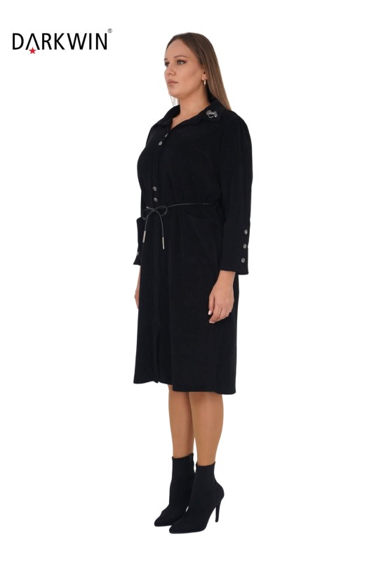 DARKWIN - B3786 DARKWIN ELBİSE SIYAH (1)