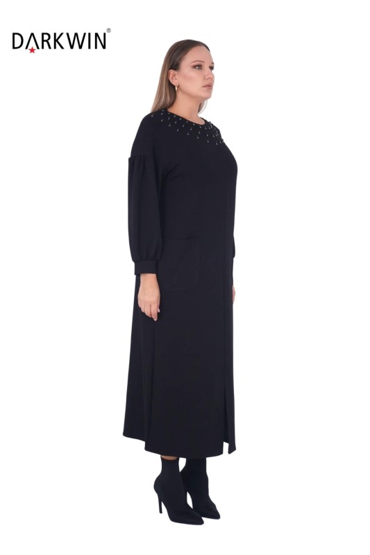 B3787 DARKWIN ELBİSE SIYAH - DARKWIN (1)
