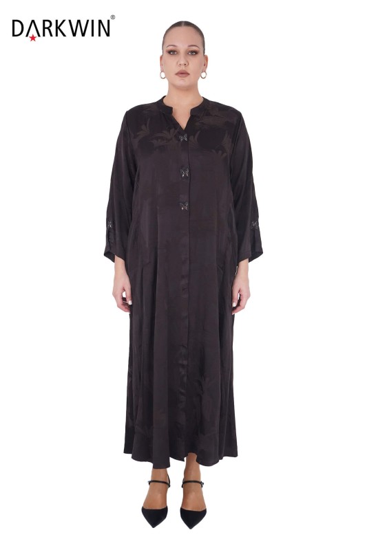 B3791 DARKWIN ELBİSE KAHVE - Darkwin