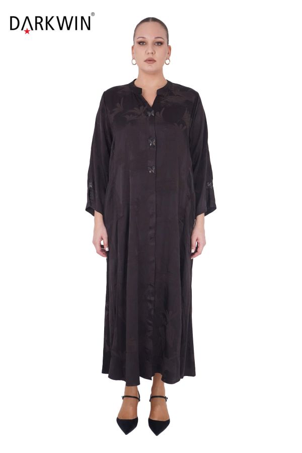 B3791 DARKWIN ELBİSE KAHVE - 1