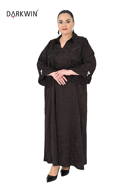 B3795 DARKWIN ELBİSE KAHVE - 5