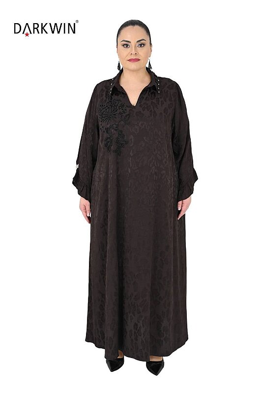 B3795 DARKWIN ELBİSE KAHVE - Darkwin