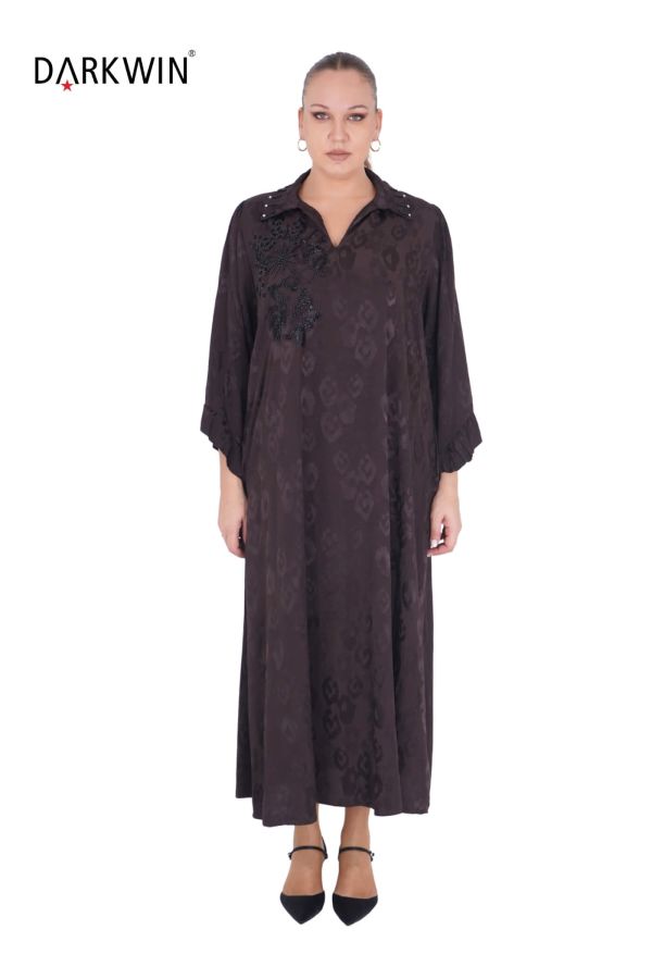 B3795 DARKWIN ELBİSE KAHVE - 1