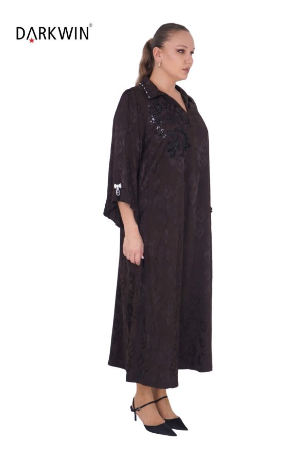 B3795 DARKWIN ELBİSE KAHVE - 2