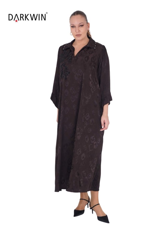 B3795 DARKWIN ELBİSE KAHVE - 3