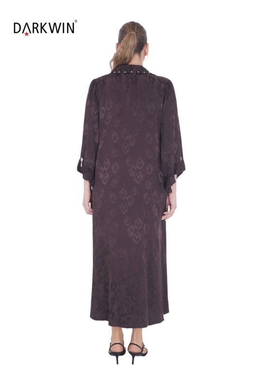 B3795 DARKWIN ELBİSE KAHVE - 4