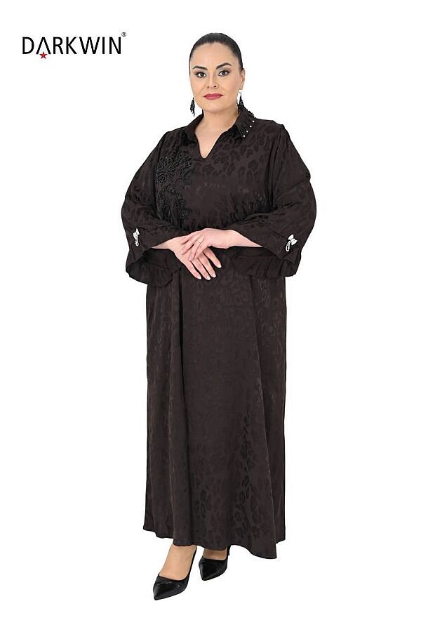 B3795 DARKWIN ELBİSE KAHVE - 3