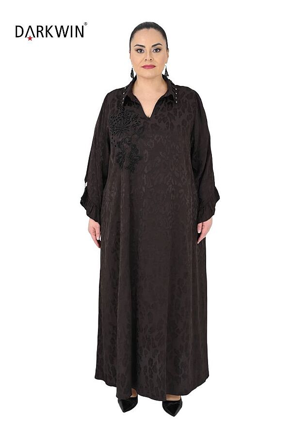 B3795 DARKWIN ELBİSE KAHVE - 1