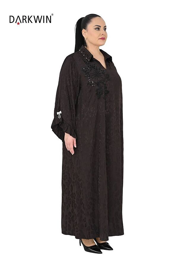 B3795 DARKWIN ELBİSE KAHVE - 5