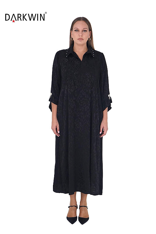 B3795 DARKWIN ELBİSE SIYAH - Darkwin