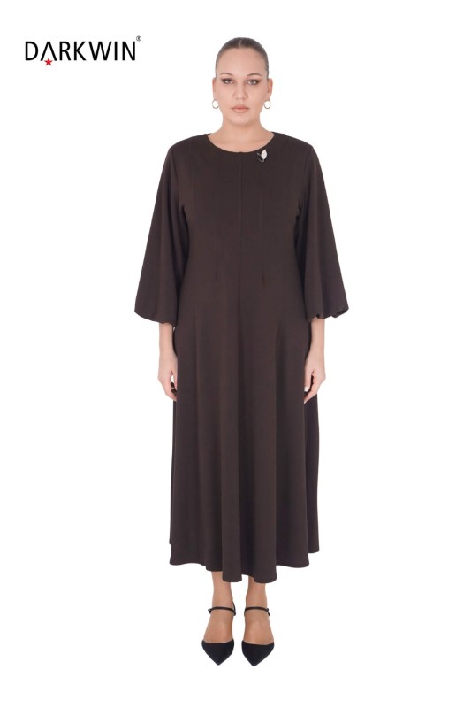 DARKWIN - B3817 DARKWIN ELBİSE KAHVE (1)