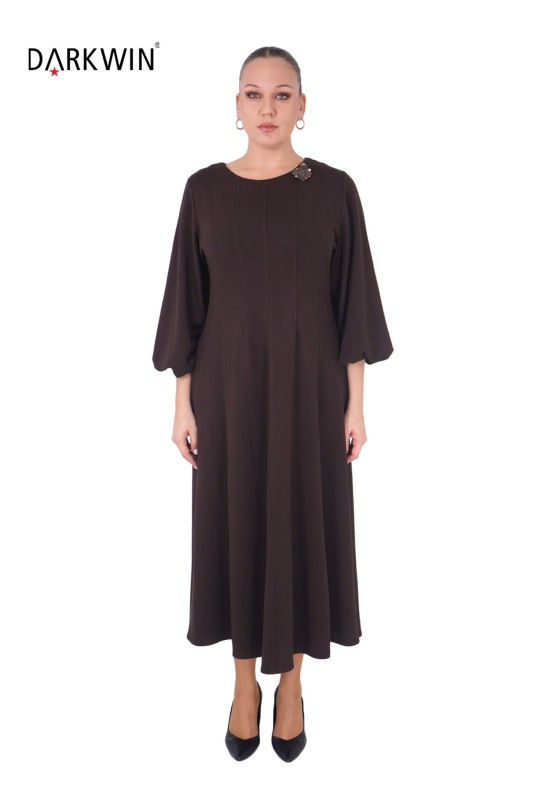 B3817 DARKWIN ELBİSE KAHVE - DARKWIN (1)