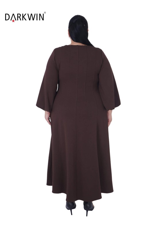 B3817 DARKWIN ELBİSE KAHVE - Thumbnail