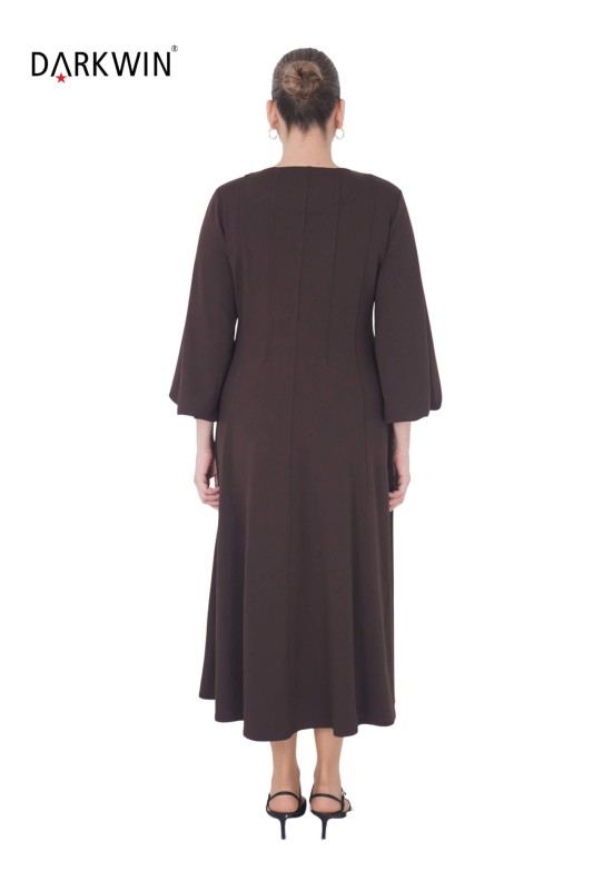 B3817 DARKWIN ELBİSE KAHVE - Thumbnail