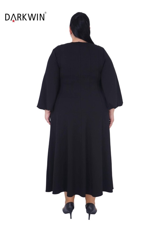 B3817 DARKWIN ELBİSE SIYAH - Thumbnail