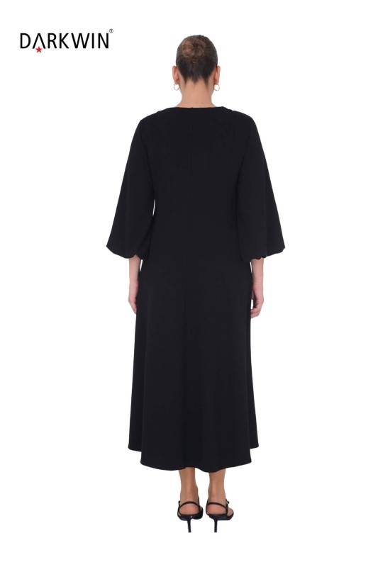 B3817 DARKWIN ELBİSE SIYAH - Thumbnail