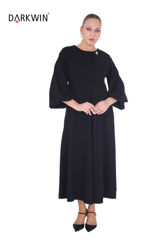 B3817 DARKWIN ELBİSE SIYAH - Thumbnail
