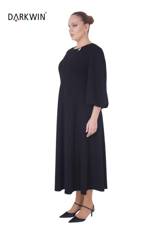 B3817 DARKWIN ELBİSE SIYAH - Thumbnail