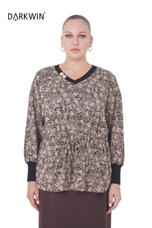 DARKWIN - B3824 DARKWIN BLUZ DESENLI (1) DARKWIN - B3824 DARKWIN BLUZ DESENLI (1)