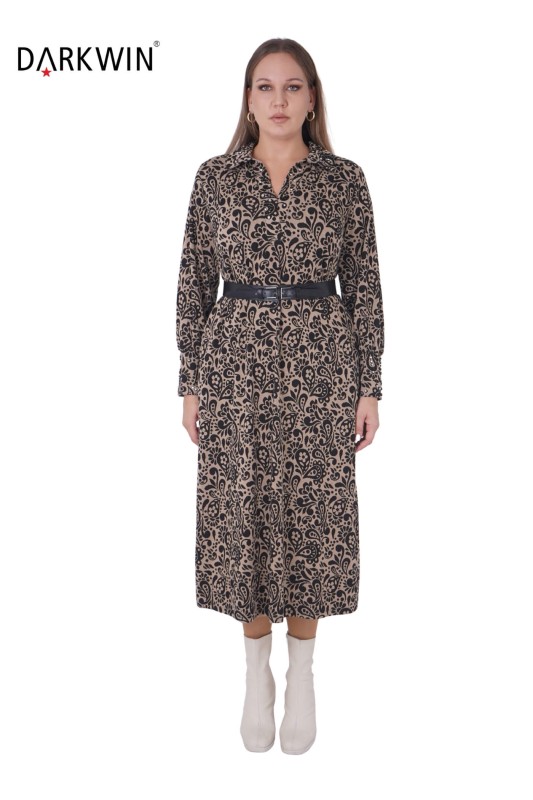 DARKWIN - B3825 DARKWIN ELBİSE DESENLI