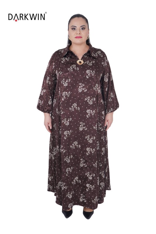DARKWIN - B3826 DARKWIN ELBİSE KAHVE (1)