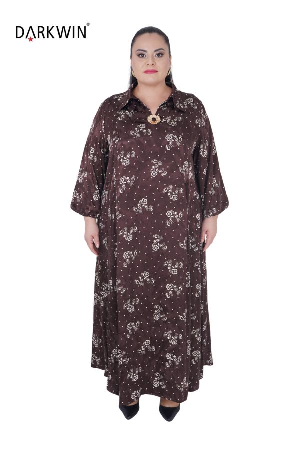 B3826 DARKWIN ELBİSE KAHVE - 2