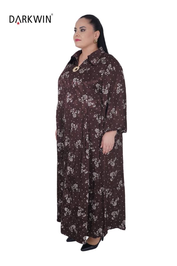 B3826 DARKWIN ELBİSE KAHVE - 5