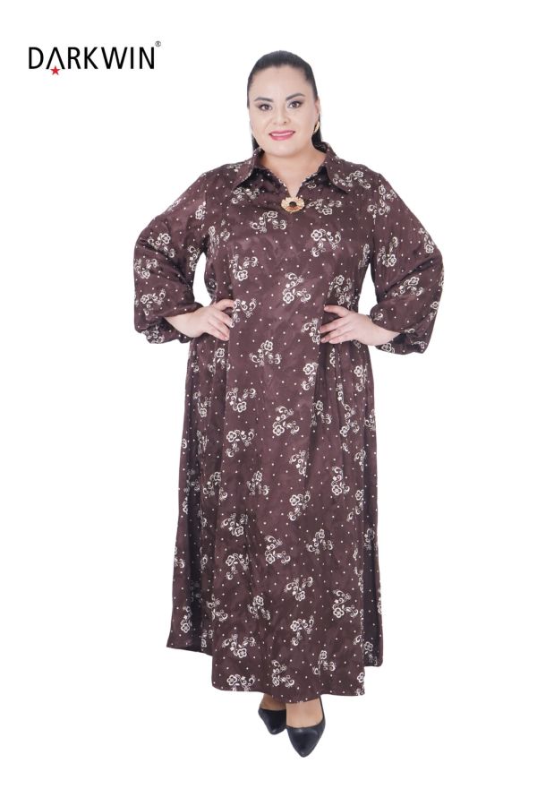 B3826 DARKWIN ELBİSE KAHVE - 11