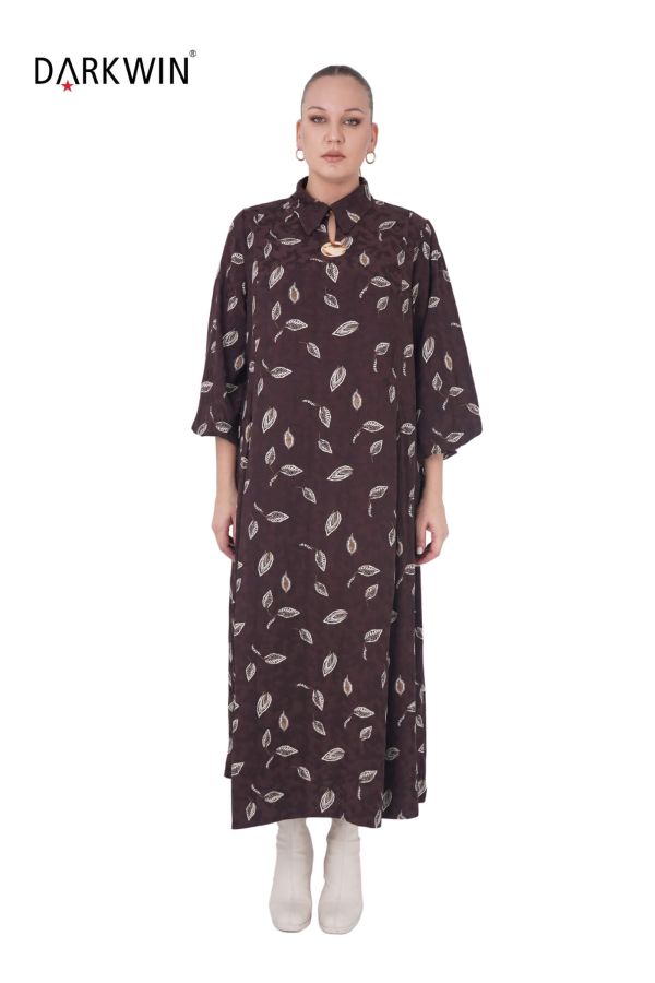 B3826 DARKWIN ELBİSE KAHVE - 3