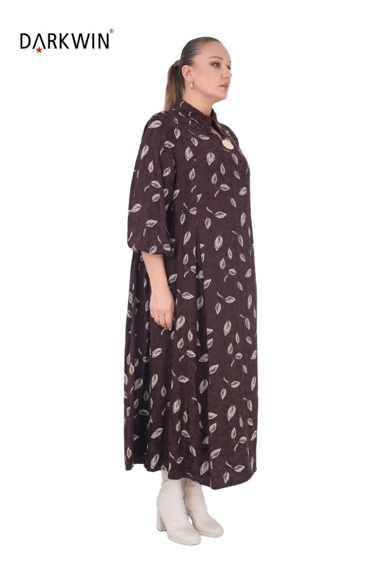 B3826 DARKWIN ELBİSE KAHVE - 6