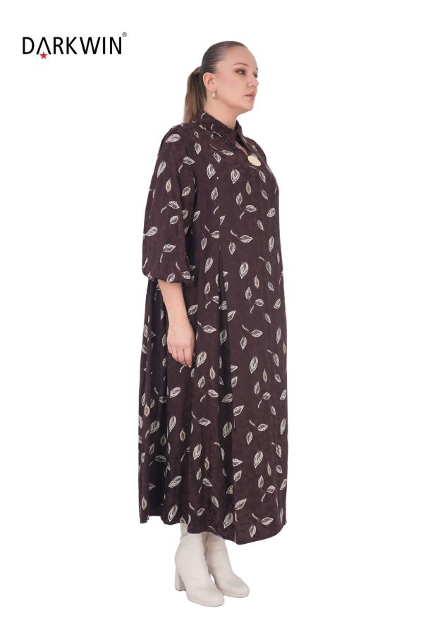 B3826 DARKWIN ELBİSE KAHVE - 6