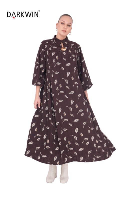 B3826 DARKWIN ELBİSE KAHVE - 12
