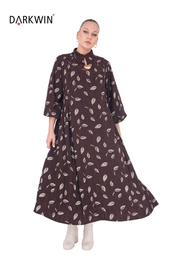 B3826 DARKWIN ELBİSE KAHVE - 12