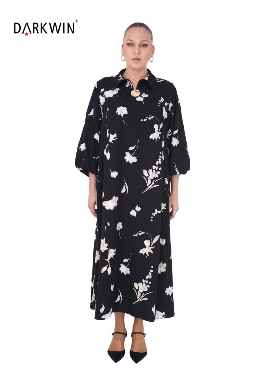 DARKWIN - B3826 DARKWIN ELBİSE SIYAH (1)